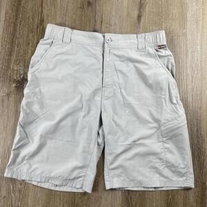 Simms Fishing Wading Nylon Shorts Men's L Slash Pocket Stretch Waist 34 x 10 ins